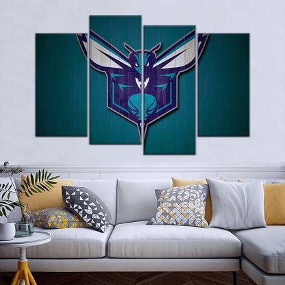 Basketball Canvas Wall Art - BK5066 - Charlotte Hornets Sports