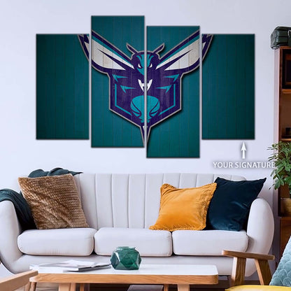 Basketball Canvas Wall Art - BK5066 - Charlotte Hornets Sports