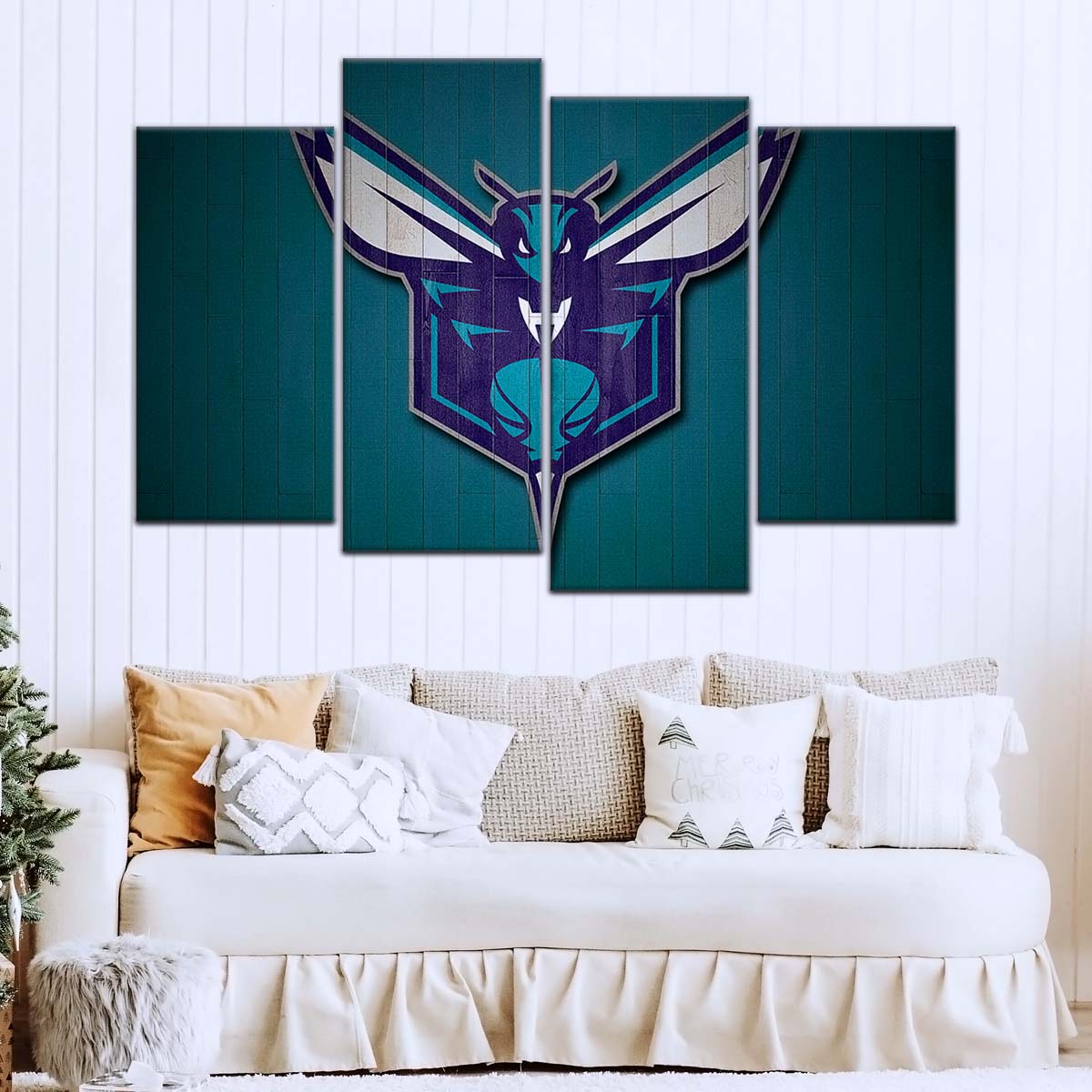 Basketball Canvas Wall Art - BK5066 - Charlotte Hornets Sports