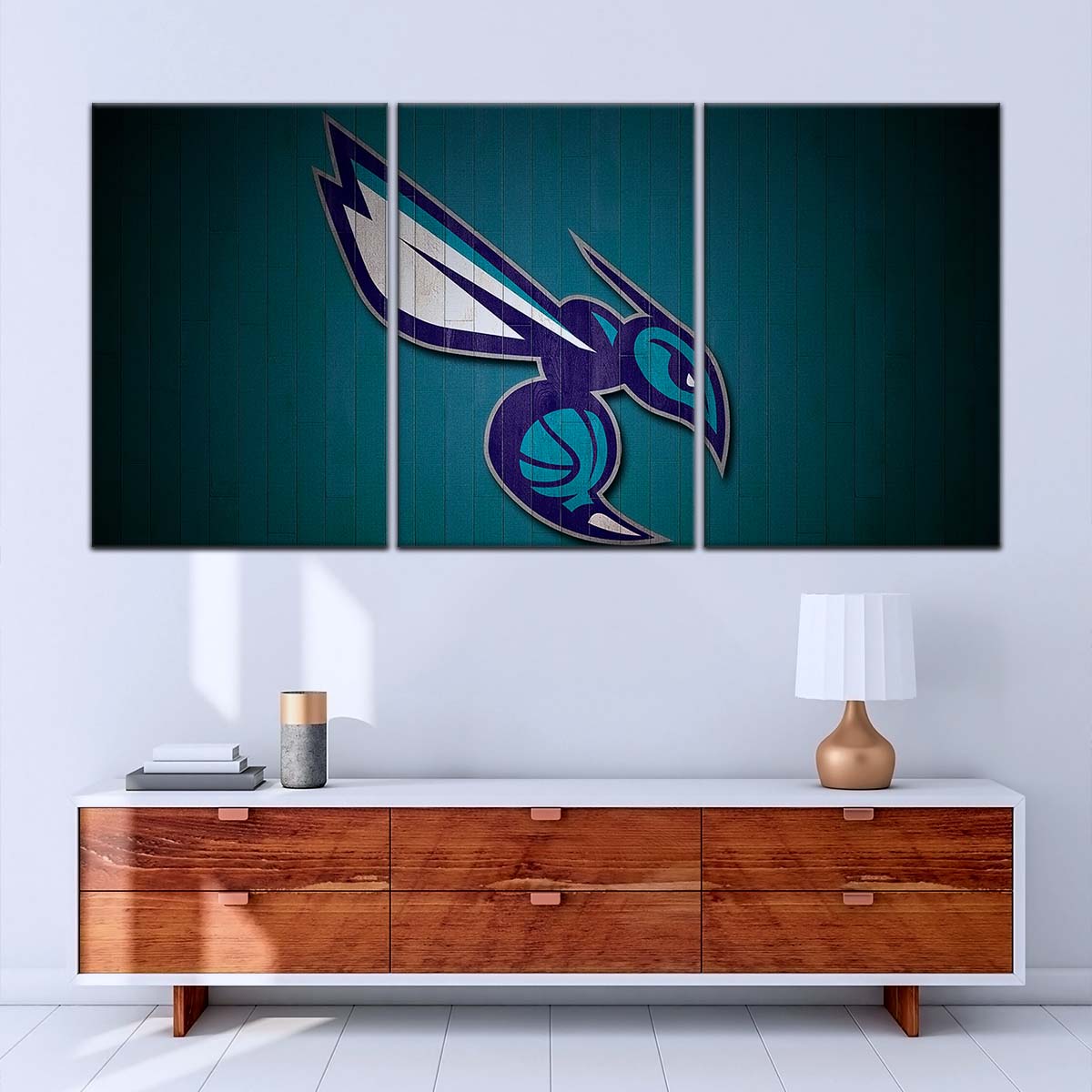 Basketball Canvas Wall Art - BK5067 - Charlotte Hornets Sports