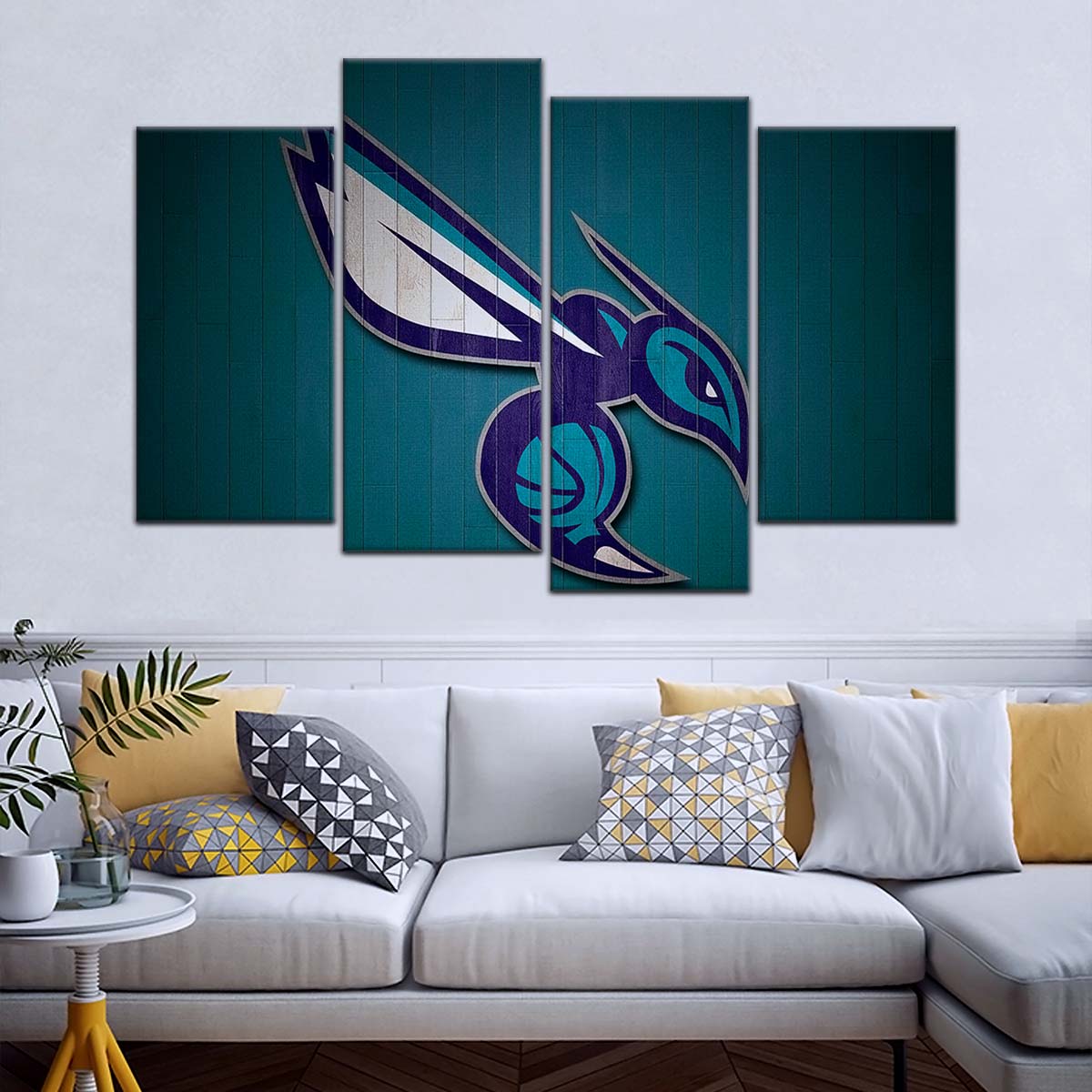 Basketball Canvas Wall Art - BK5067 - Charlotte Hornets Sports