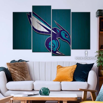 Basketball Canvas Wall Art - BK5067 - Charlotte Hornets Sports