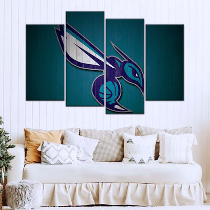 Basketball Canvas Wall Art - BK5067 - Charlotte Hornets Sports