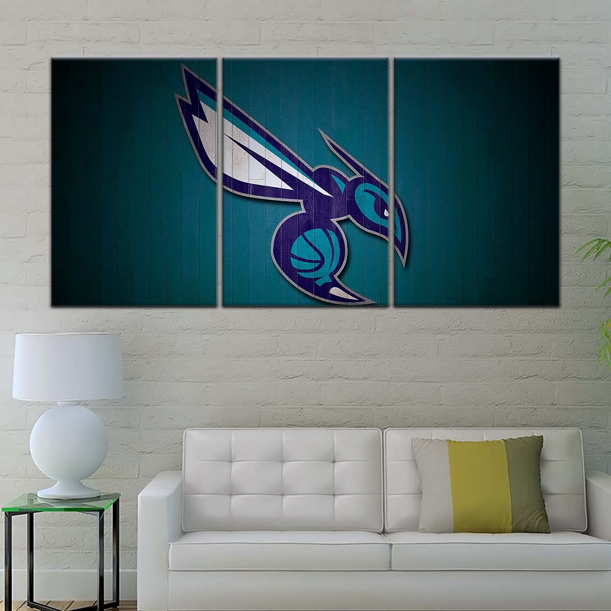 Basketball Canvas Wall Art - BK5067 - Charlotte Hornets Sports