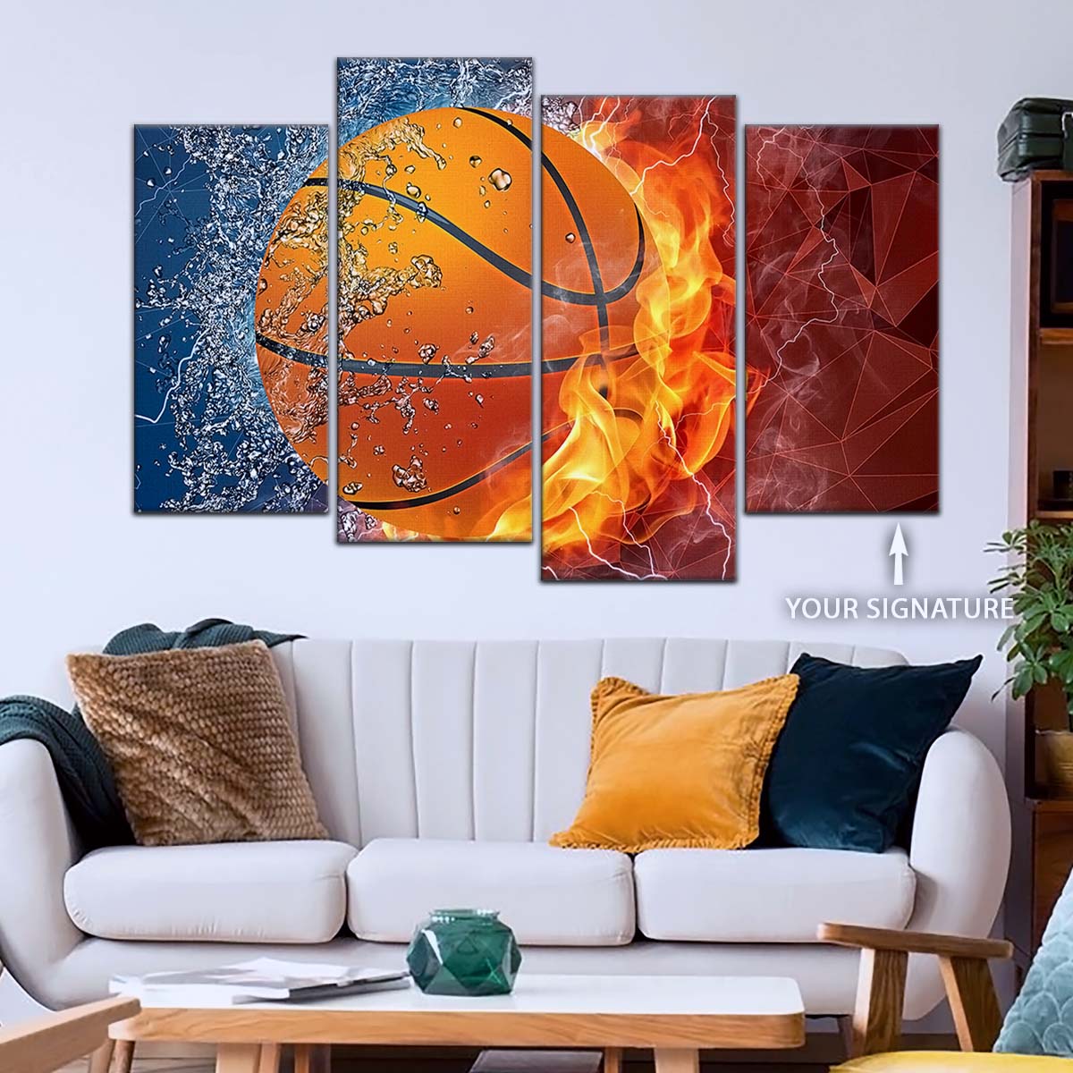 Basketball Canvas Wall Art - BK5070 - Dynamic Basketball