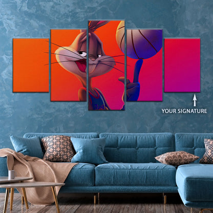 Basketball Canvas Wall Art - BK5053 - Bugs Bunny
