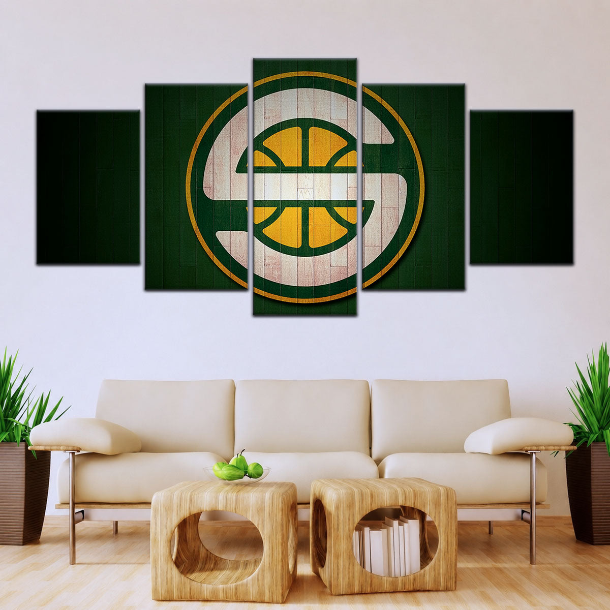 Basketball Canvas Wall Art - BK5060 - Seattle Supersonics Sports