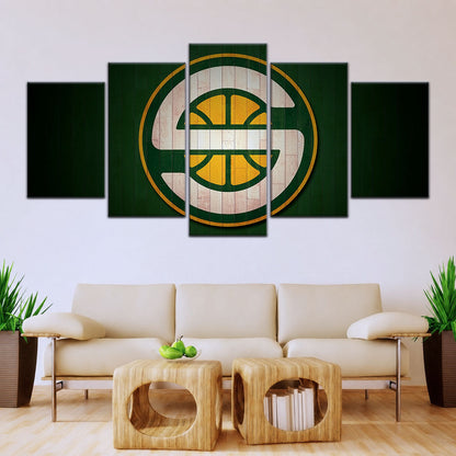 Basketball Canvas Wall Art - BK5060 - Seattle Supersonics Sports