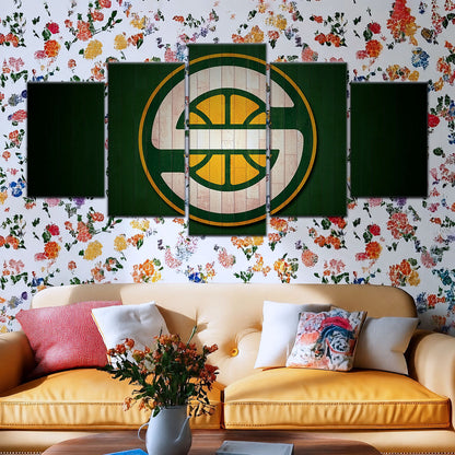 Basketball Canvas Wall Art - BK5060 - Seattle Supersonics Sports