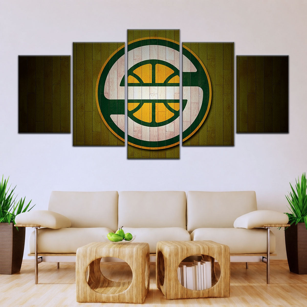 Basketball Canvas Wall Art - BK5062 - Seattle Supersonics Sports