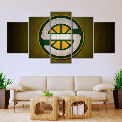 Basketball Canvas Wall Art - BK5062 - Seattle Supersonics Sports