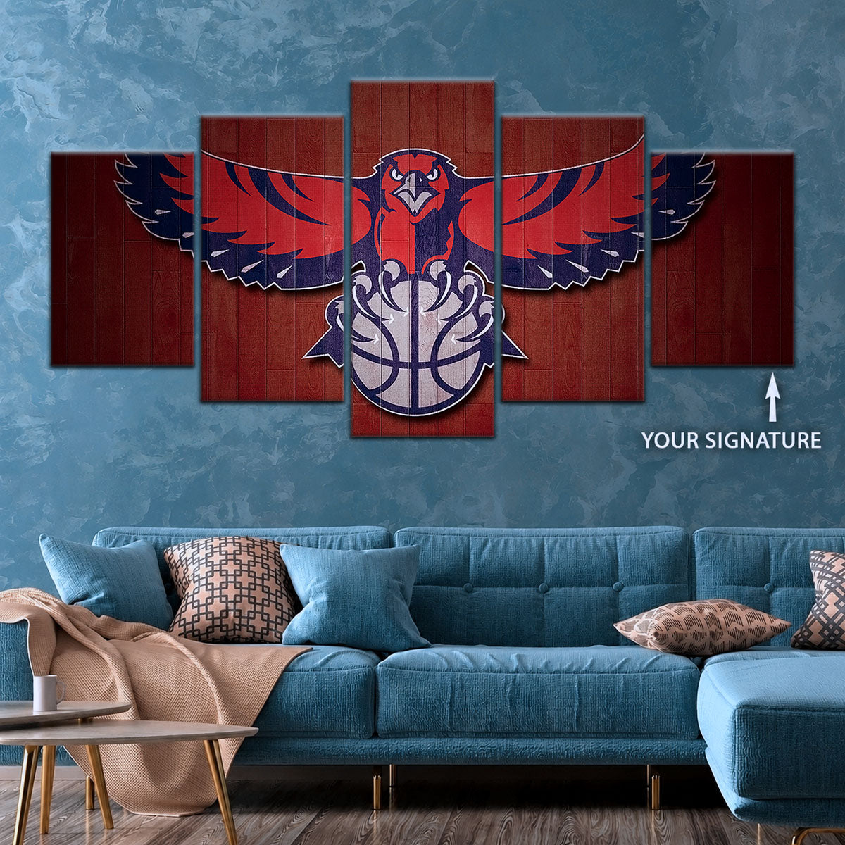 Basketball Canvas Wall Art - BK5065 - Atlanta Hawks Sports