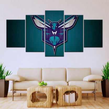 Basketball Canvas Wall Art - BK5066 - Charlotte Hornets Sports
