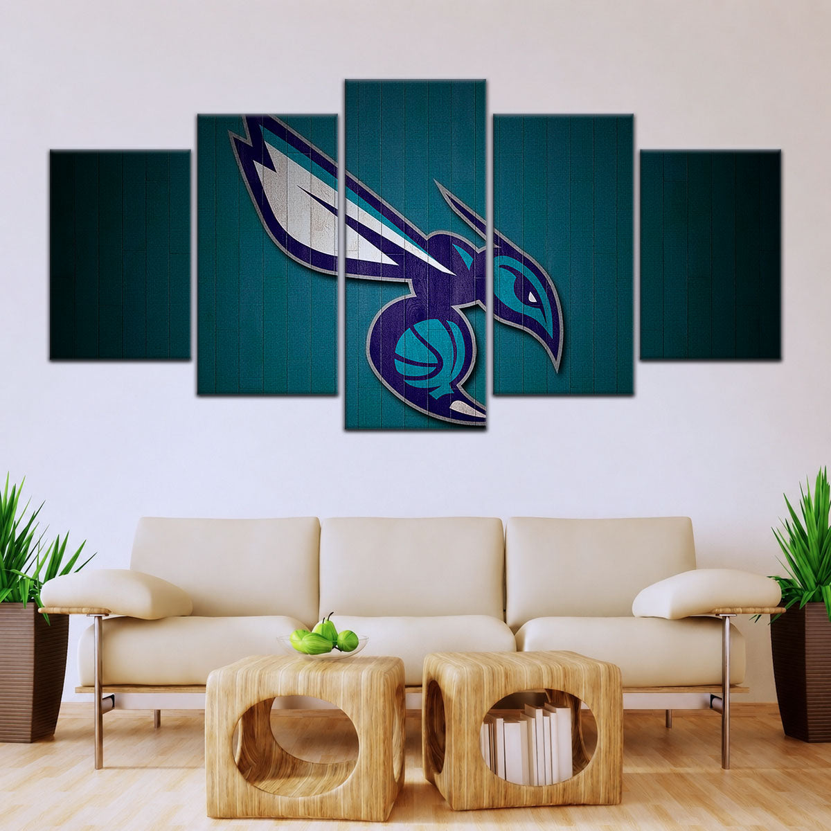 Basketball Canvas Wall Art - BK5067 - Charlotte Hornets Sports