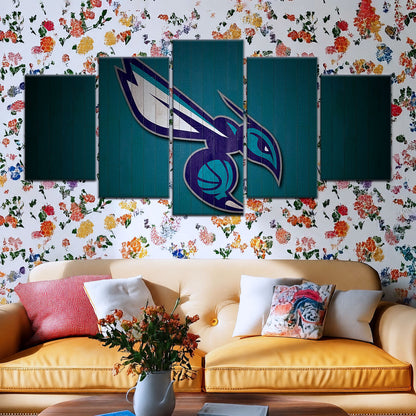 Basketball Canvas Wall Art - BK5067 - Charlotte Hornets Sports