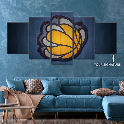 Basketball Canvas Wall Art - BK5069 - Memphis Grizzlies Sports