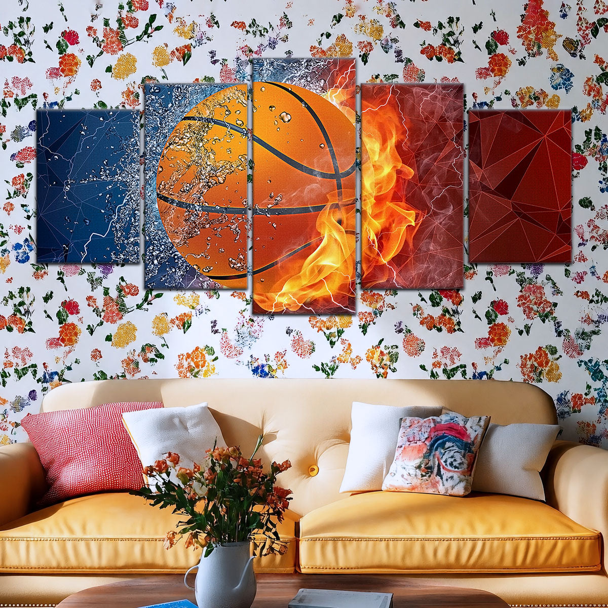 Basketball Canvas Wall Art - BK5070 - Dynamic Basketball