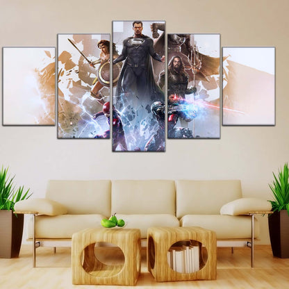 DC Wall Art - DCEU5001 - Superman - Batman - Wonder Woman - Aquaman - Flash - Zack Snyder's Justice League - DC Extended Universe Poster - DC Extended Universe Canvas