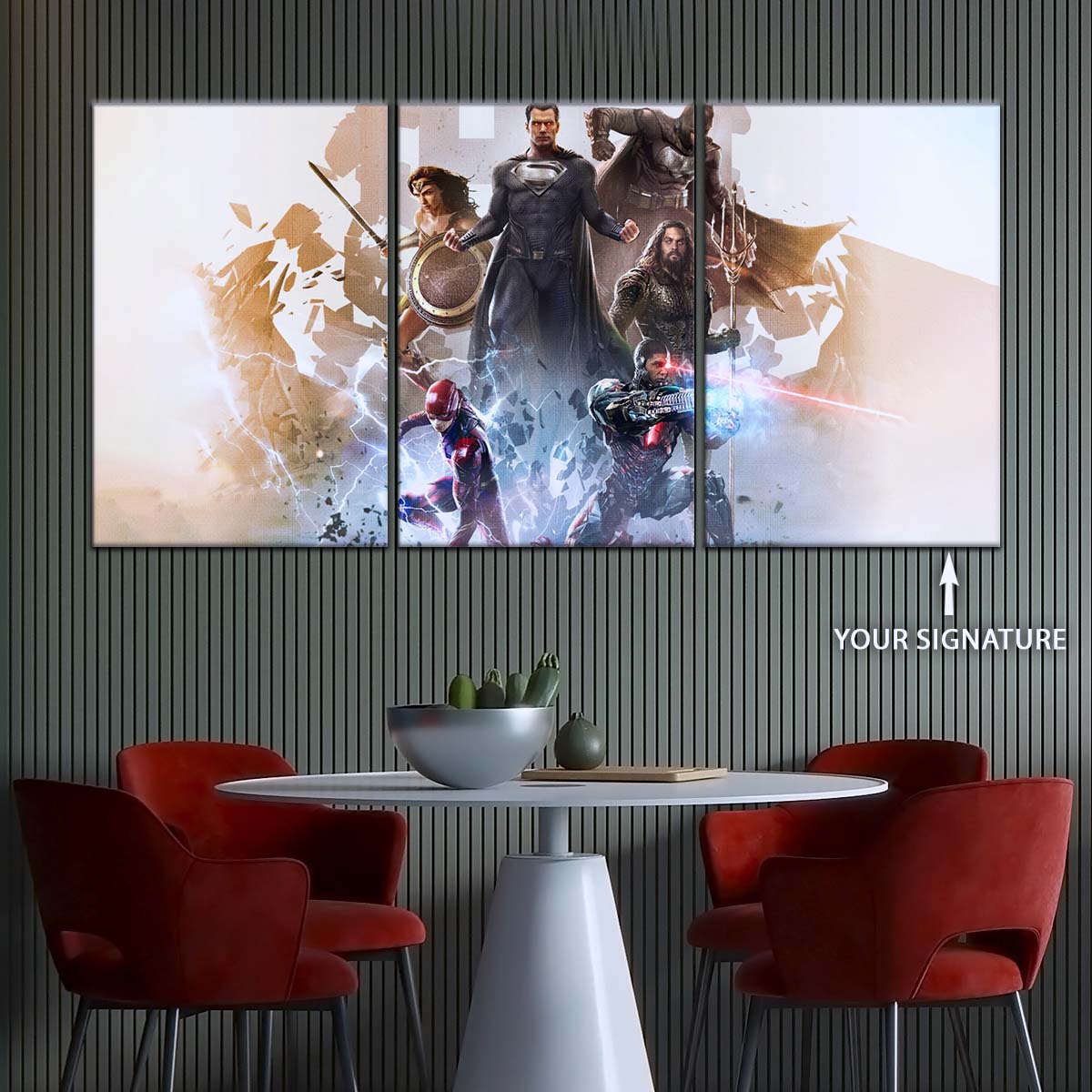 DC Wall Art - DCEU5001 - Superman - Batman - Wonder Woman - Aquaman - Flash - Zack Snyder's Justice League - DC Extended Universe Poster - DC Extended Universe Canvas