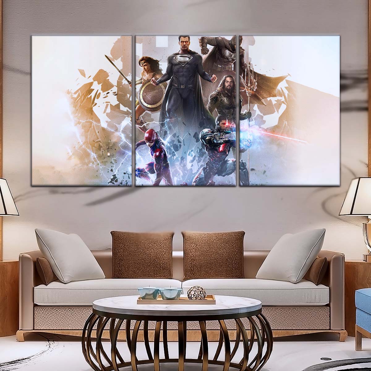 DC Wall Art - DCEU5001 - Superman - Batman - Wonder Woman - Aquaman - Flash - Zack Snyder's Justice League - DC Extended Universe Poster - DC Extended Universe Canvas