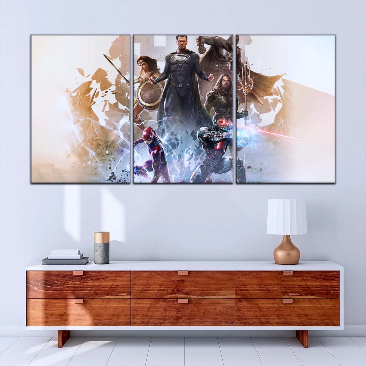 DC Wall Art - DCEU5001 - Superman - Batman - Wonder Woman - Aquaman - Flash - Zack Snyder's Justice League - DC Extended Universe Poster - DC Extended Universe Canvas