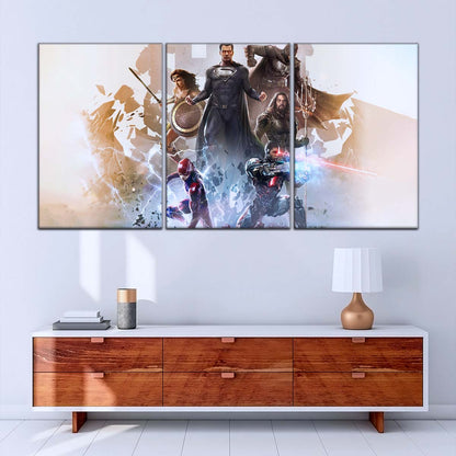 DC Wall Art - DCEU5001 - Superman - Batman - Wonder Woman - Aquaman - Flash - Zack Snyder's Justice League - DC Extended Universe Poster - DC Extended Universe Canvas