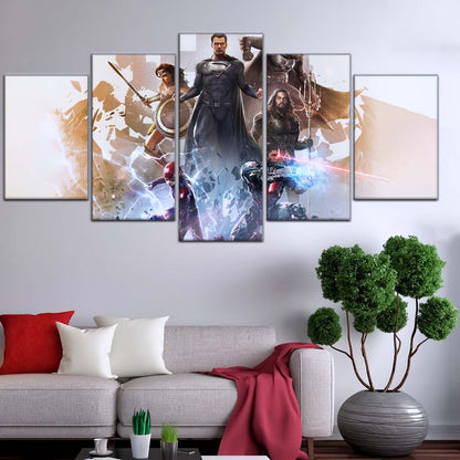 DC Wall Art - DCEU5001 - Superman - Batman - Wonder Woman - Aquaman - Flash - Zack Snyder's Justice League - DC Extended Universe Poster - DC Extended Universe Canvas