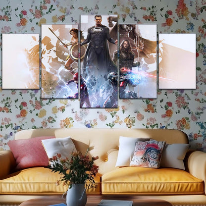 DC Wall Art - DCEU5001 - Superman - Batman - Wonder Woman - Aquaman - Flash - Zack Snyder's Justice League - DC Extended Universe Poster - DC Extended Universe Canvas
