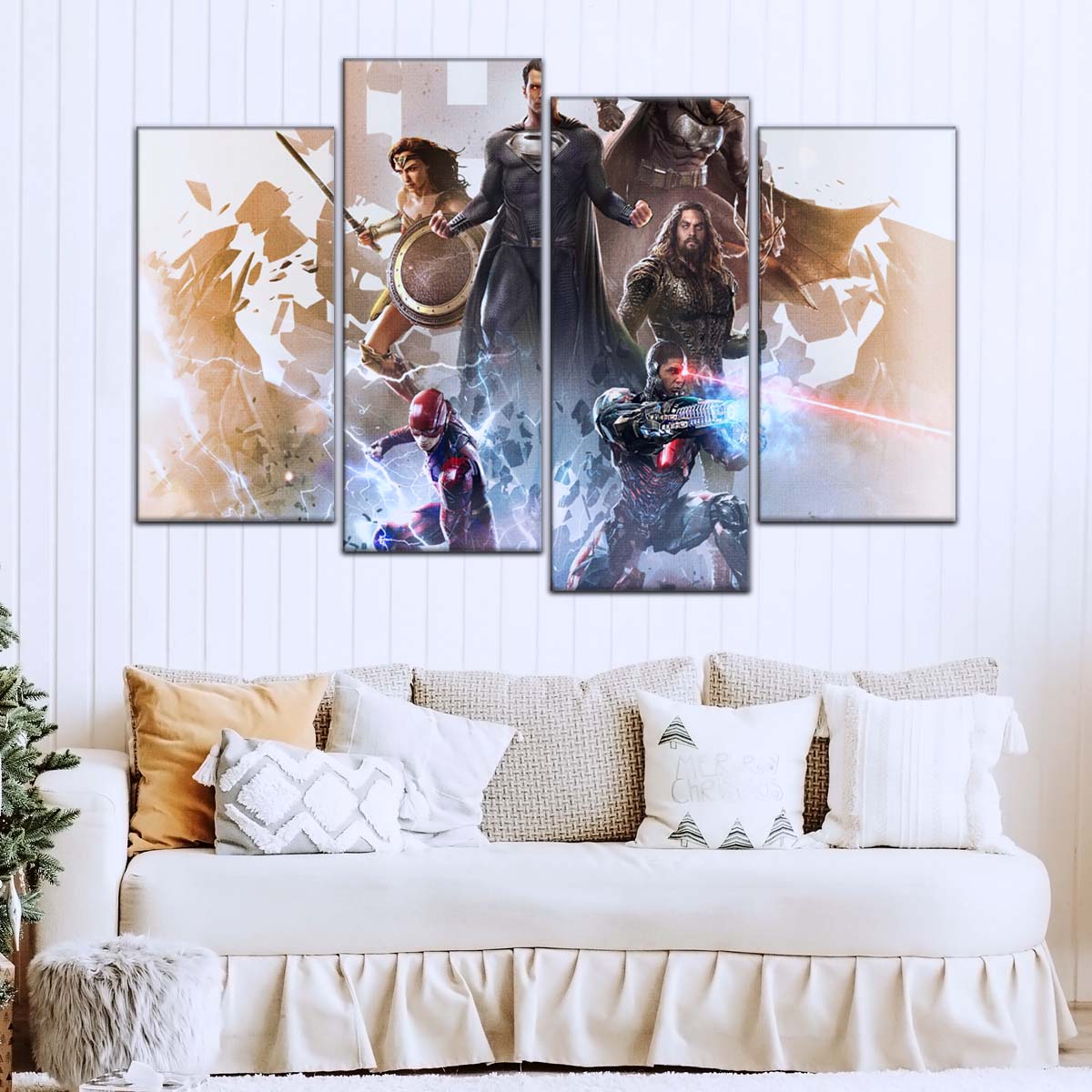 DC Wall Art - DCEU5001 - Superman - Batman - Wonder Woman - Aquaman - Flash - Zack Snyder's Justice League - DC Extended Universe Poster - DC Extended Universe Canvas