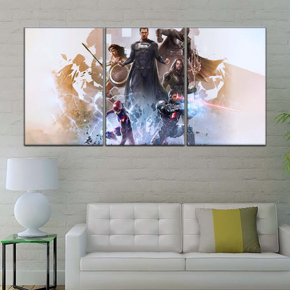 DC Wall Art - DCEU5001 - Superman - Batman - Wonder Woman - Aquaman - Flash - Zack Snyder's Justice League - DC Extended Universe Poster - DC Extended Universe Canvas