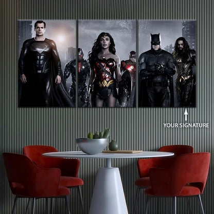 DC Wall Art - DCEU5002 - Superman - Batman - Wonder Woman - Aquaman - Flash - Zack Snyder's Justice League - DC Extended Universe Poster - DC Extended Universe Canvas