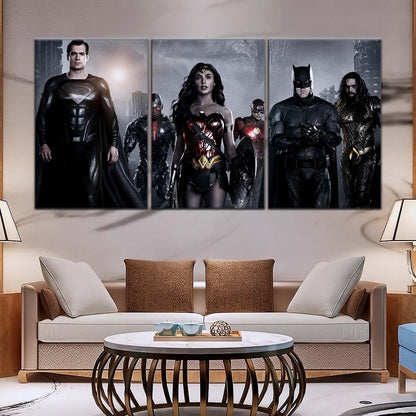 DC Wall Art - DCEU5002 - Superman - Batman - Wonder Woman - Aquaman - Flash - Zack Snyder's Justice League - DC Extended Universe Poster - DC Extended Universe Canvas