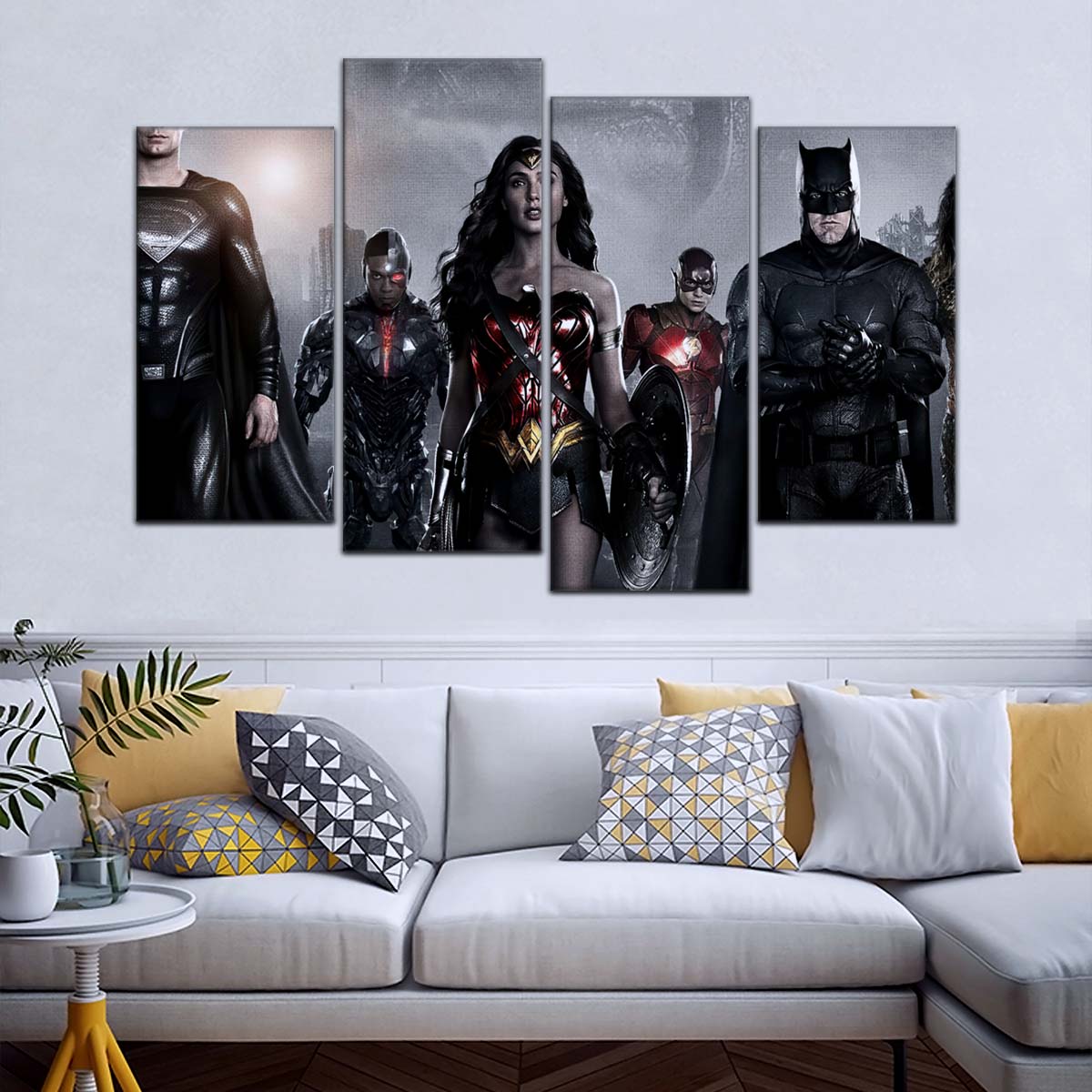 DC Wall Art - DCEU5002 - Superman - Batman - Wonder Woman - Aquaman - Flash - Zack Snyder's Justice League - DC Extended Universe Poster - DC Extended Universe Canvas