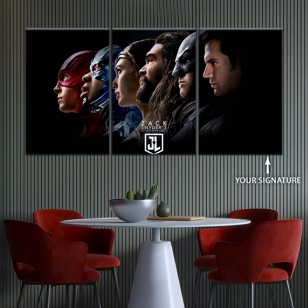 DC Wall Art - DCEU5003 - Superman - Batman - Wonder Woman - Aquaman - Flash - Zack Snyder's Justice League - DC Extended Universe Poster - DC Extended Universe Canvas