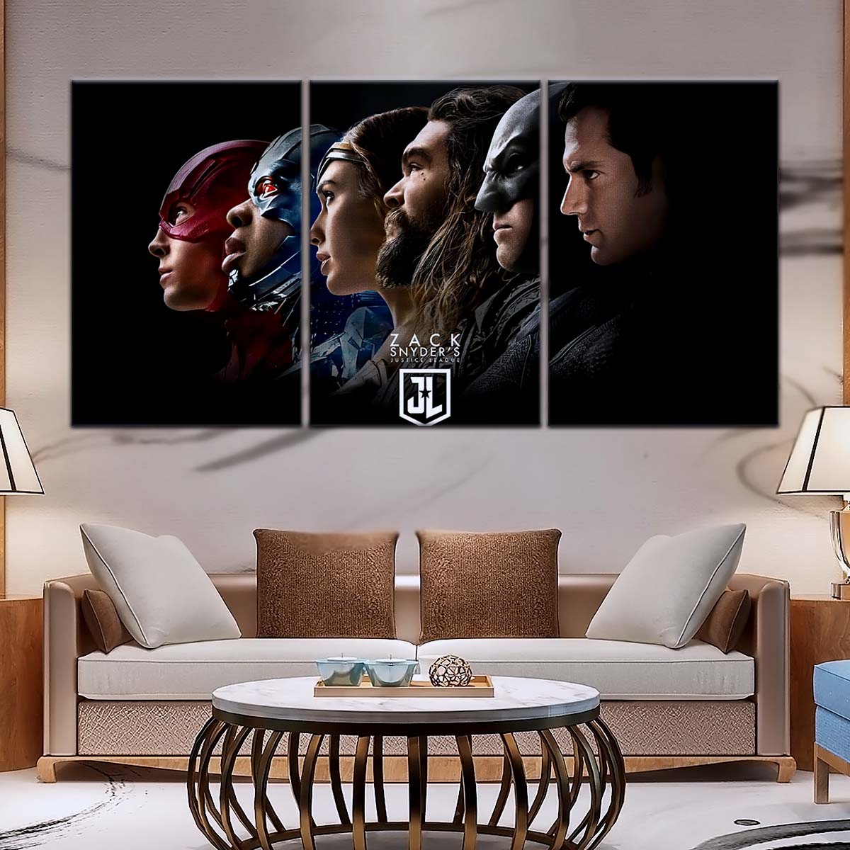 DC Wall Art - DCEU5003 - Superman - Batman - Wonder Woman - Aquaman - Flash - Zack Snyder's Justice League - DC Extended Universe Poster - DC Extended Universe Canvas