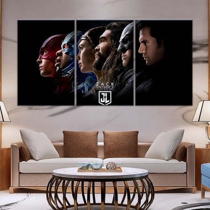 DC Wall Art - DCEU5003 - Superman - Batman - Wonder Woman - Aquaman - Flash - Zack Snyder's Justice League - DC Extended Universe Poster - DC Extended Universe Canvas