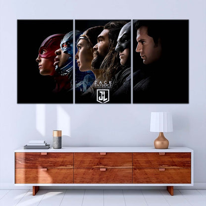 DC Wall Art - DCEU5003 - Superman - Batman - Wonder Woman - Aquaman - Flash - Zack Snyder's Justice League - DC Extended Universe Poster - DC Extended Universe Canvas