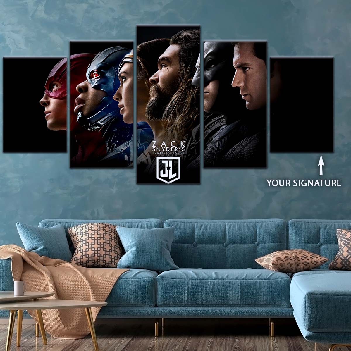 DC Wall Art - DCEU5003 - Superman - Batman - Wonder Woman - Aquaman - Flash - Zack Snyder's Justice League - DC Extended Universe Poster - DC Extended Universe Canvas