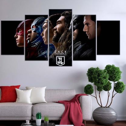 DC Wall Art - DCEU5003 - Superman - Batman - Wonder Woman - Aquaman - Flash - Zack Snyder's Justice League - DC Extended Universe Poster - DC Extended Universe Canvas