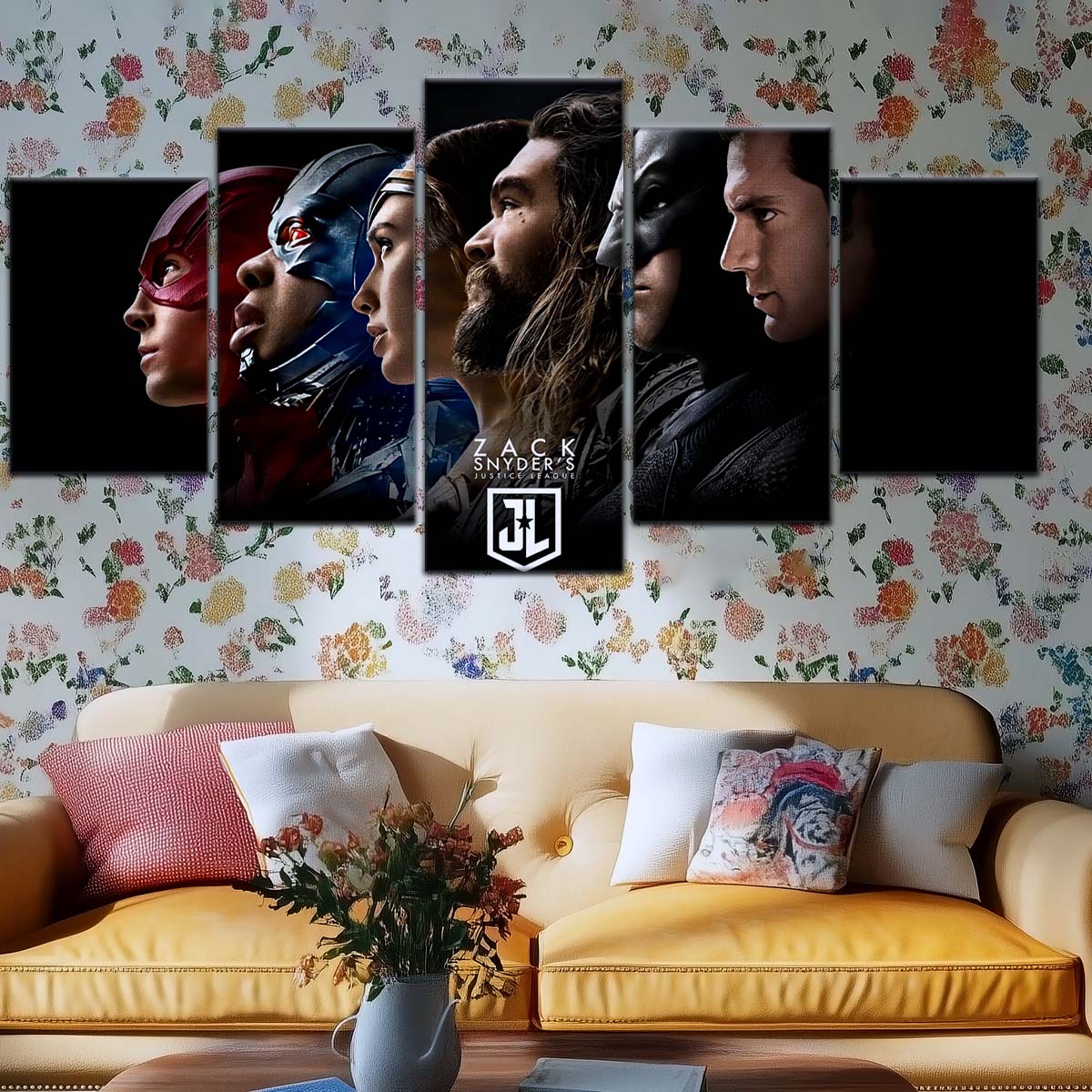 DC Wall Art - DCEU5003 - Superman - Batman - Wonder Woman - Aquaman - Flash - Zack Snyder's Justice League - DC Extended Universe Poster - DC Extended Universe Canvas
