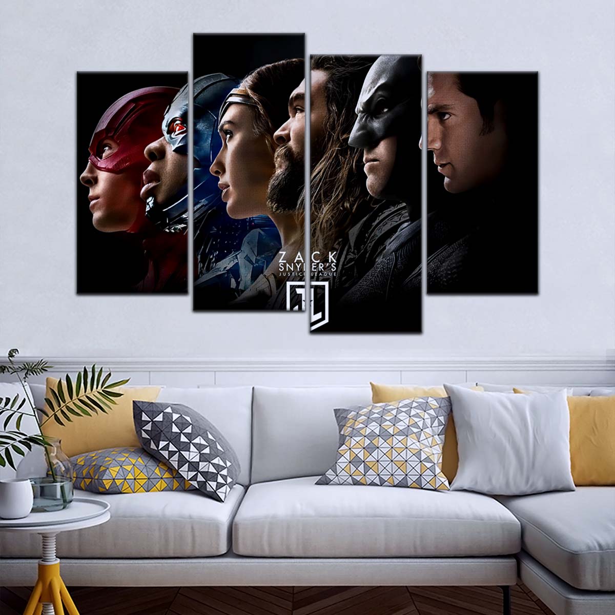 DC Wall Art - DCEU5003 - Superman - Batman - Wonder Woman - Aquaman - Flash - Zack Snyder's Justice League - DC Extended Universe Poster - DC Extended Universe Canvas