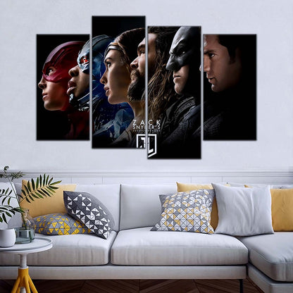 DC Wall Art - DCEU5003 - Superman - Batman - Wonder Woman - Aquaman - Flash - Zack Snyder's Justice League - DC Extended Universe Poster - DC Extended Universe Canvas