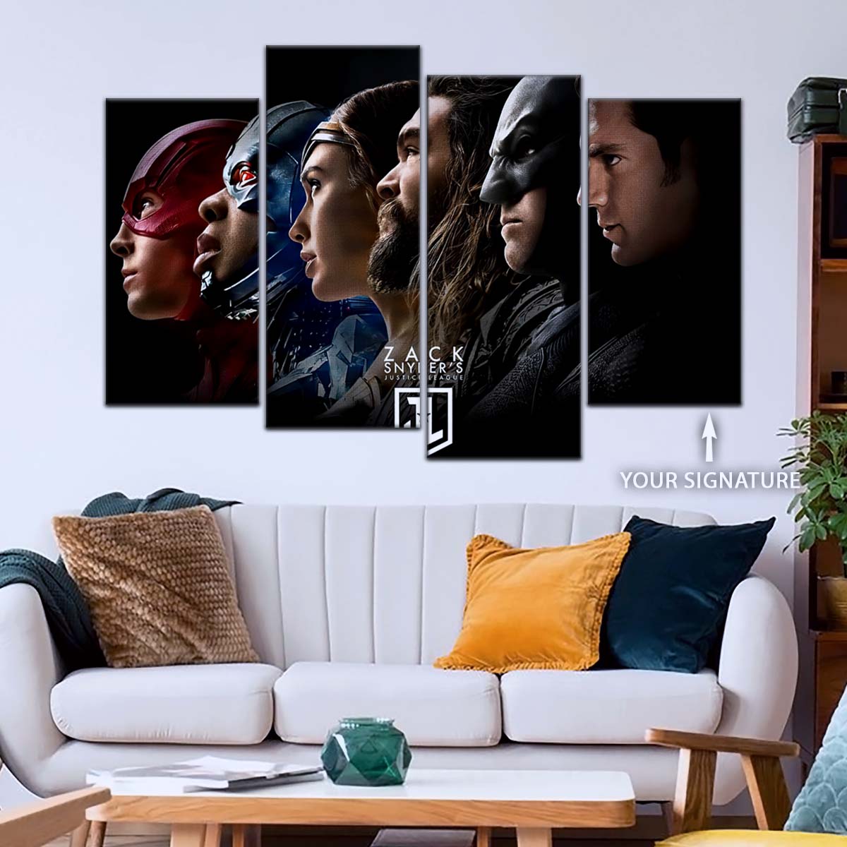 DC Wall Art - DCEU5003 - Superman - Batman - Wonder Woman - Aquaman - Flash - Zack Snyder's Justice League - DC Extended Universe Poster - DC Extended Universe Canvas