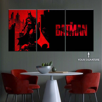 DC Wall Art - DCEU5017 - The Batman - Dark Knight in Red Shadows - DC Extended Universe Poster - DC Extended Universe Canvas