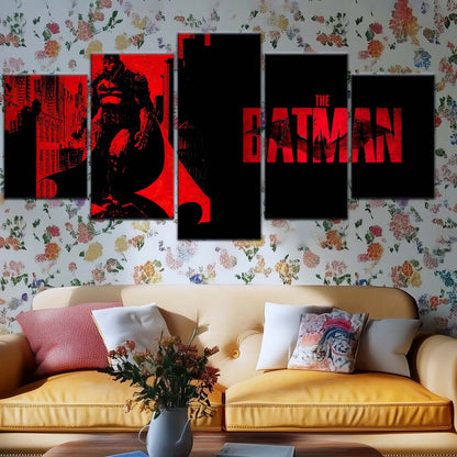 DC Wall Art - DCEU5017 - The Batman - Dark Knight in Red Shadows - DC Extended Universe Poster - DC Extended Universe Canvas