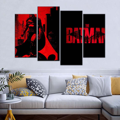 DC Wall Art - DCEU5017 - The Batman - Dark Knight in Red Shadows - DC Extended Universe Poster - DC Extended Universe Canvas