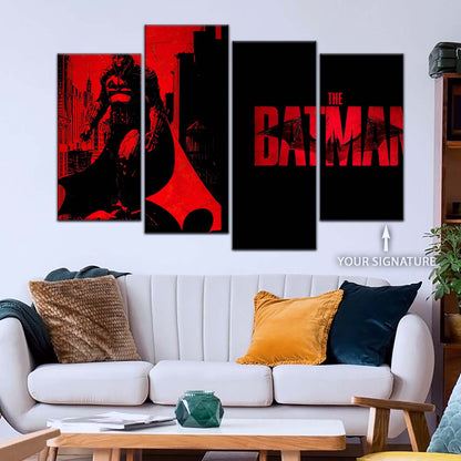 DC Wall Art - DCEU5017 - The Batman - Dark Knight in Red Shadows - DC Extended Universe Poster - DC Extended Universe Canvas