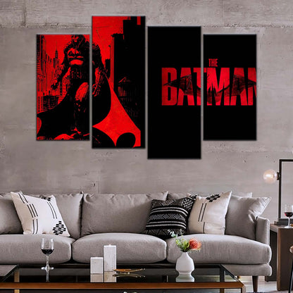 DC Wall Art - DCEU5017 - The Batman - Dark Knight in Red Shadows - DC Extended Universe Poster - DC Extended Universe Canvas