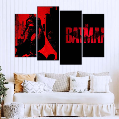 DC Wall Art - DCEU5017 - The Batman - Dark Knight in Red Shadows - DC Extended Universe Poster - DC Extended Universe Canvas