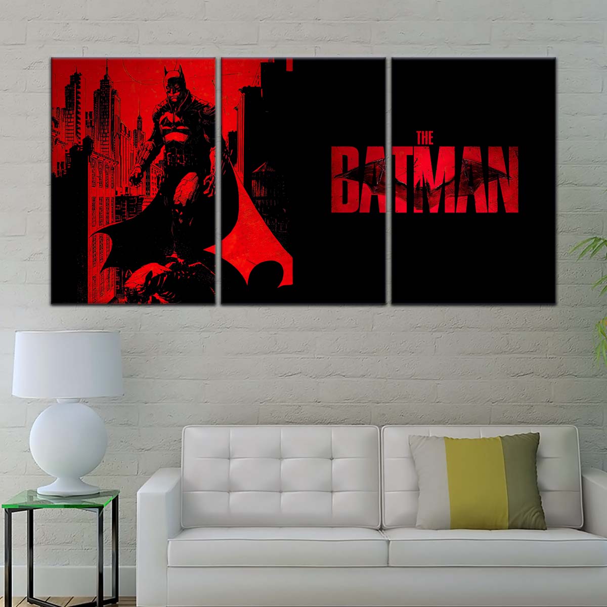 DC Wall Art - DCEU5017 - The Batman - Dark Knight in Red Shadows - DC Extended Universe Poster - DC Extended Universe Canvas